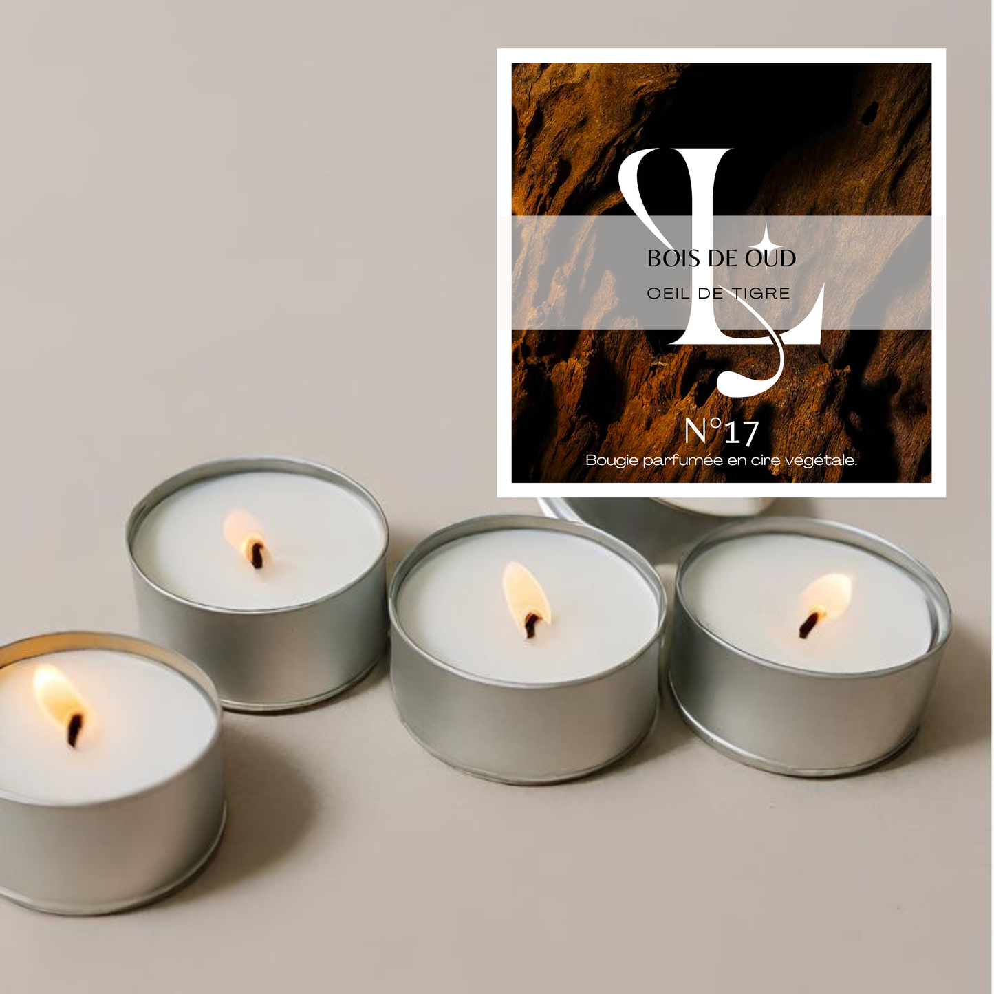 Bougie N°17 Bois de oud | Œil de tigre