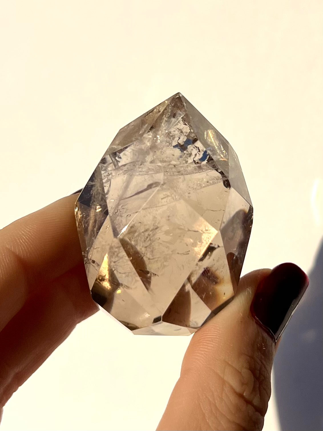 Forme libre facettée Quartz fumé 4