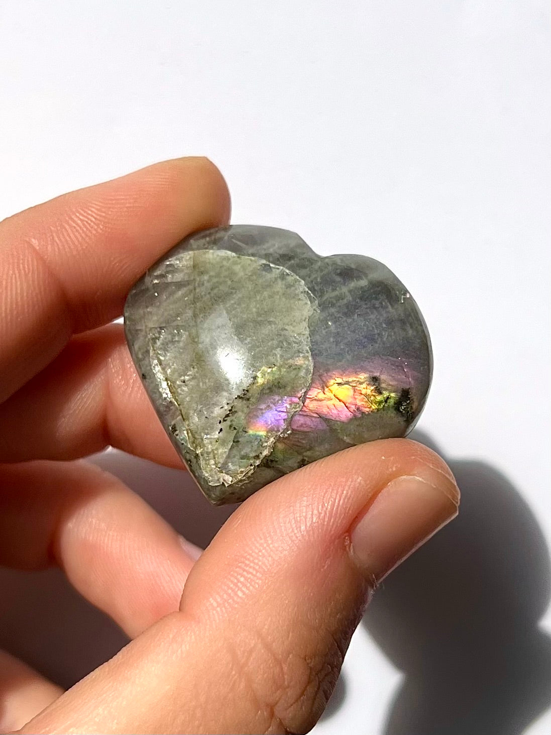 Cœur en Labradorite 12