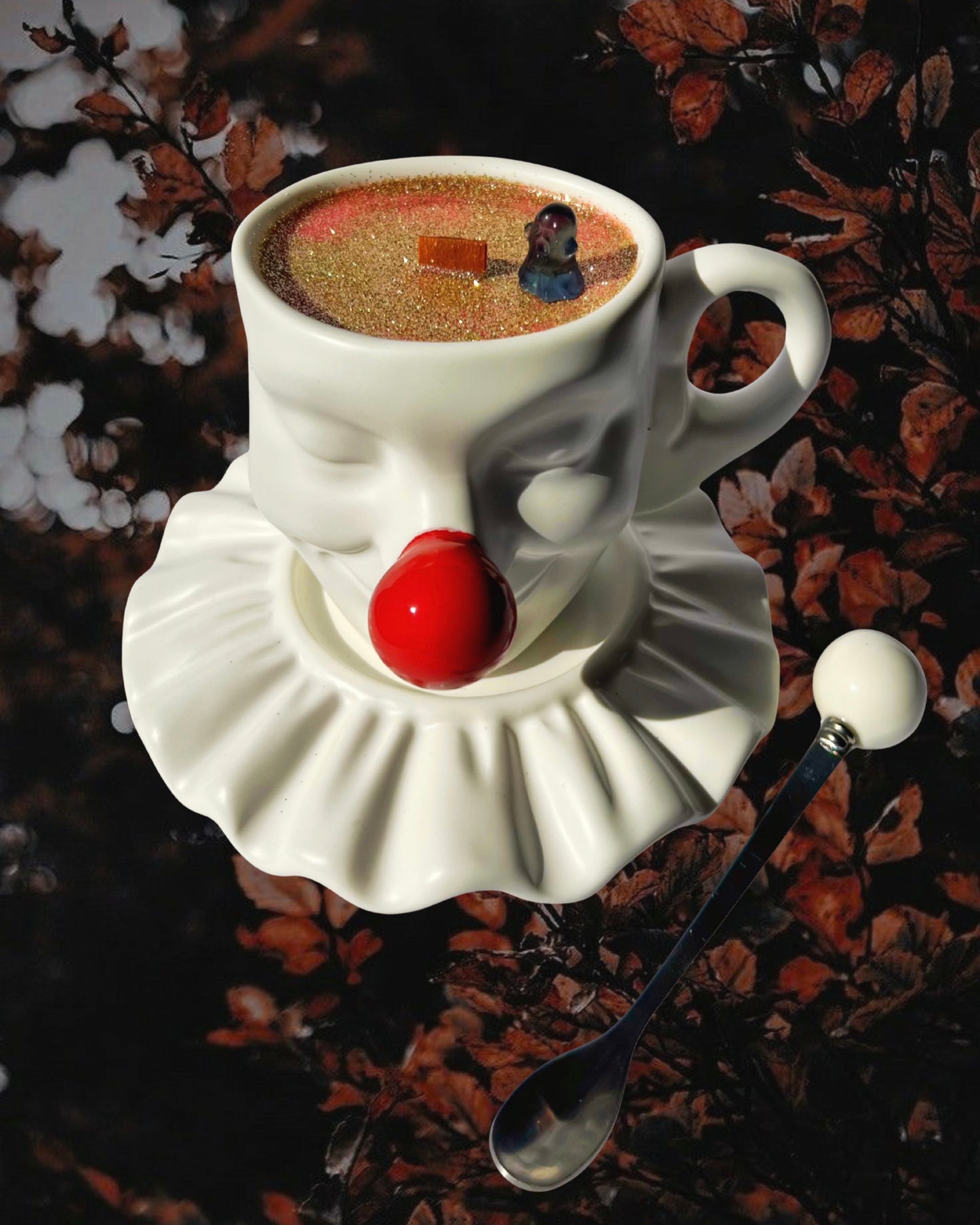 Bougie Clown blanc | Confiture de prune | Collection Halloween