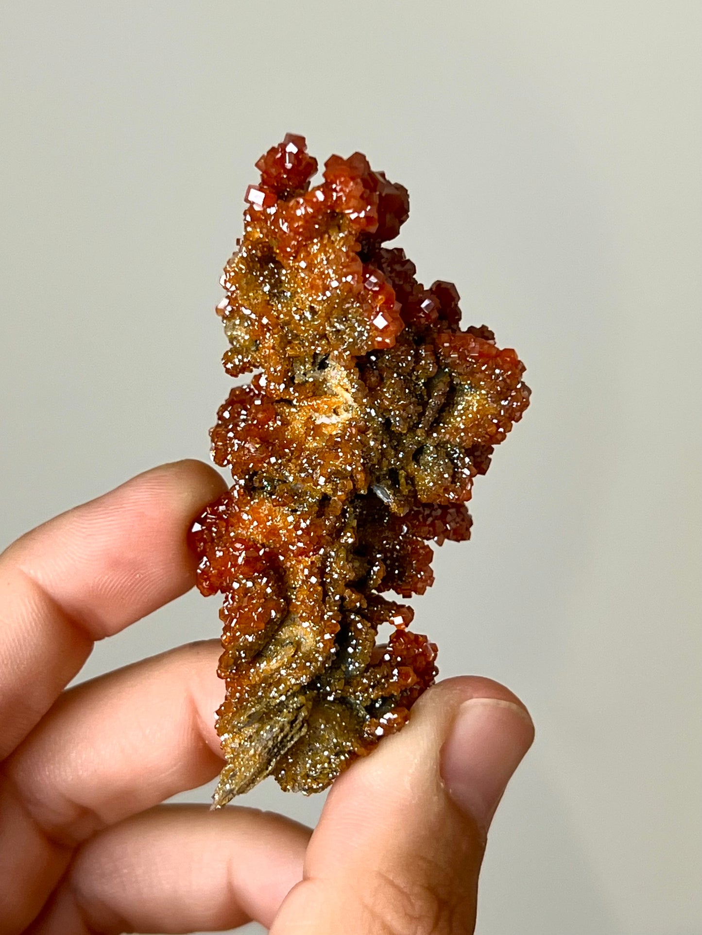 Vanadinite sur Baryte brute 3