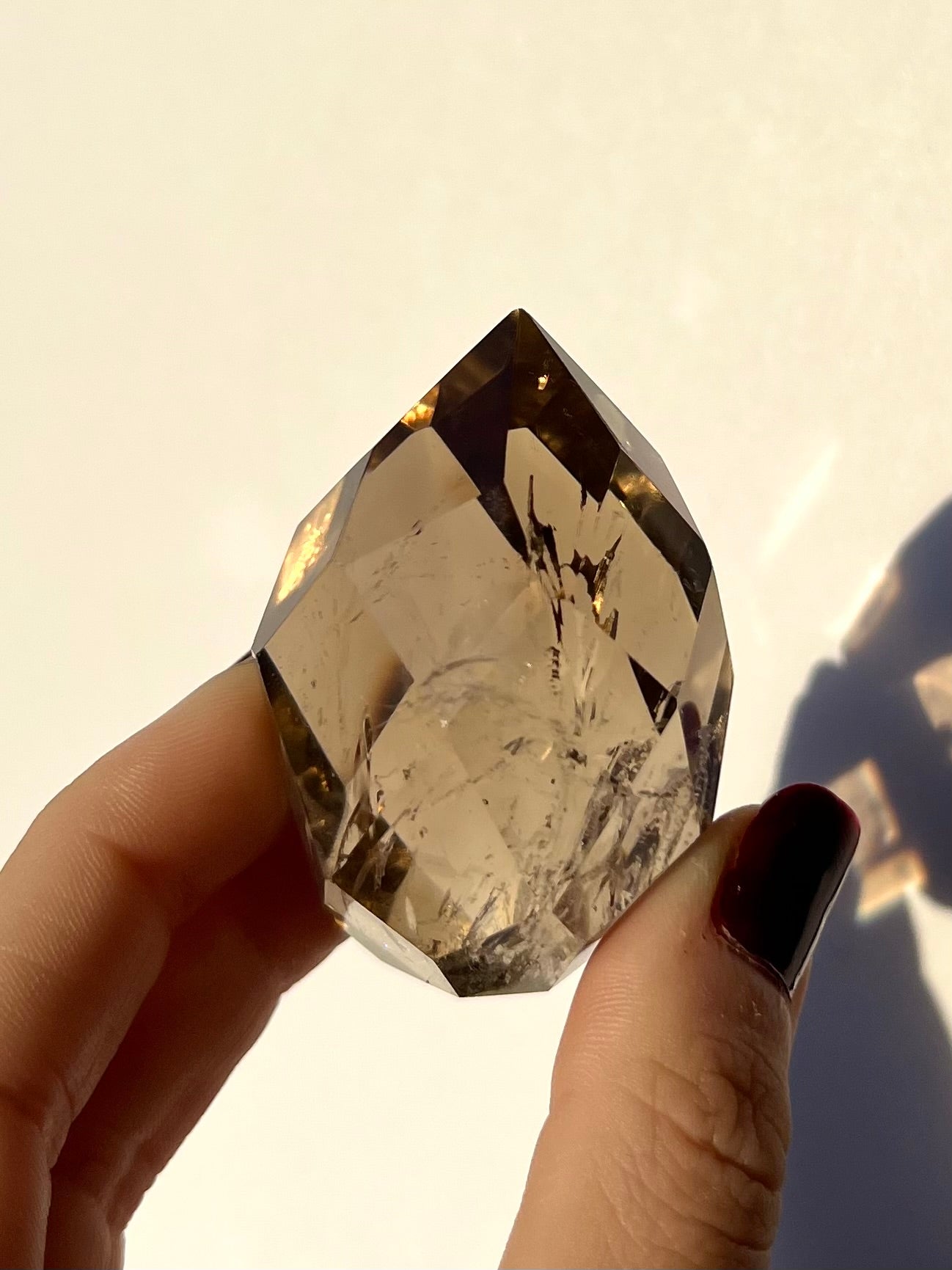 Forme libre facettée Quartz fumé 7