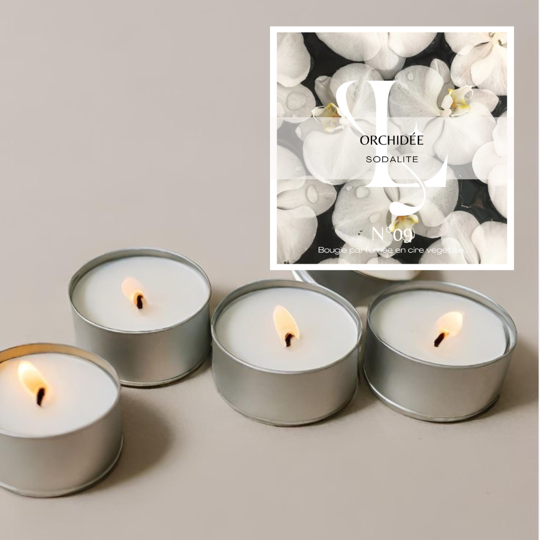 Bougie N°09 Orchidée / Sodalite