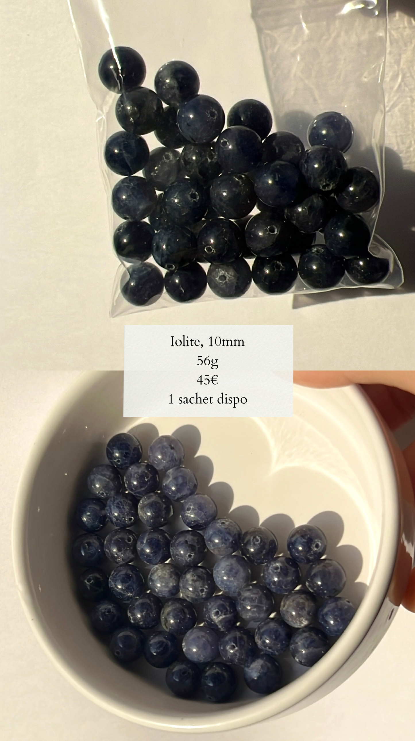 Perles Iolite 10mm