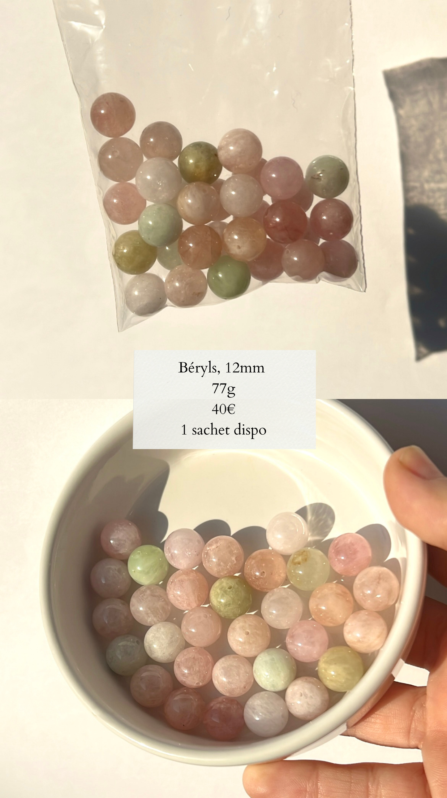Perles Béryls 12mm