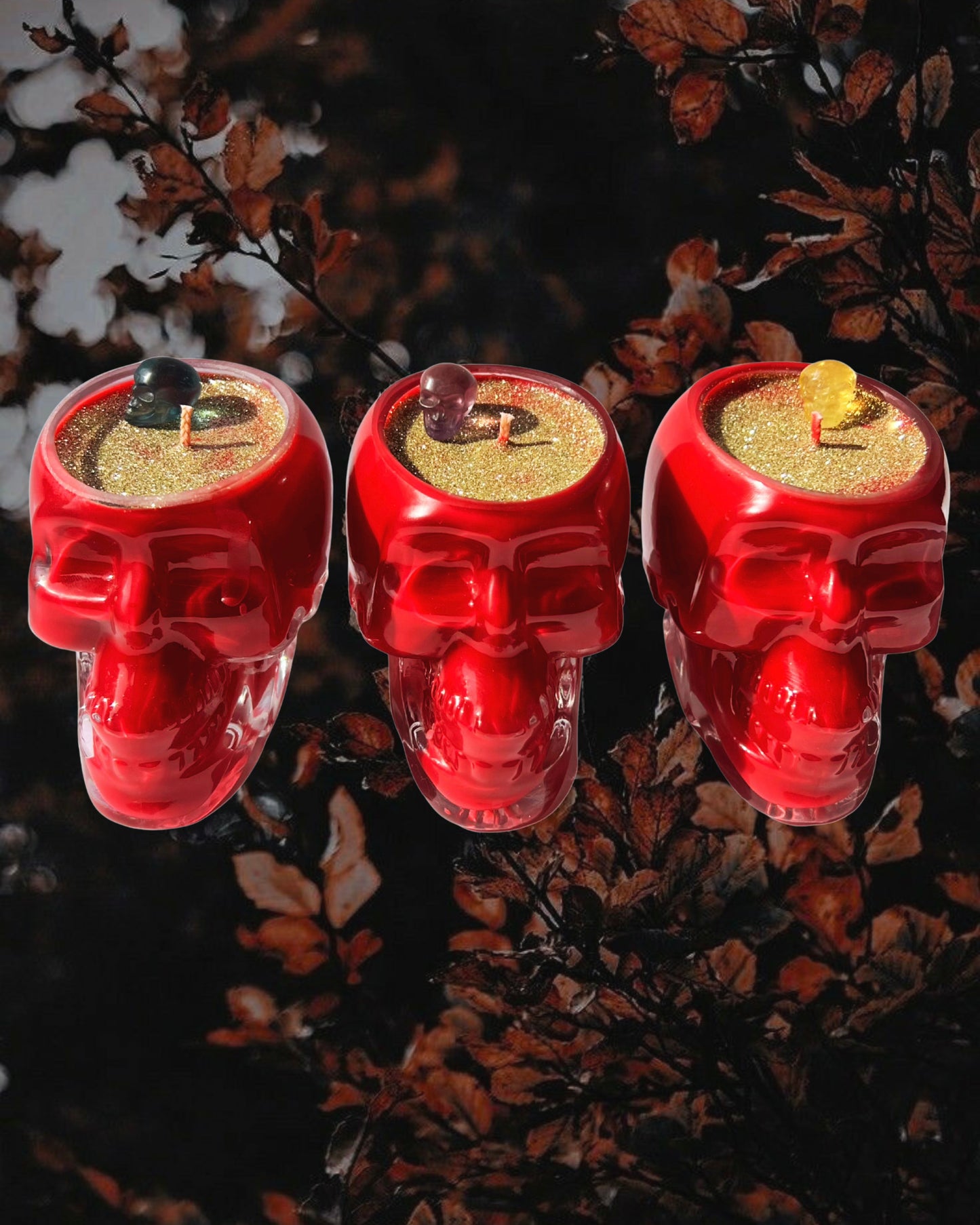 Bougie Crâne | Guimauve & Cerise | Collection Halloween