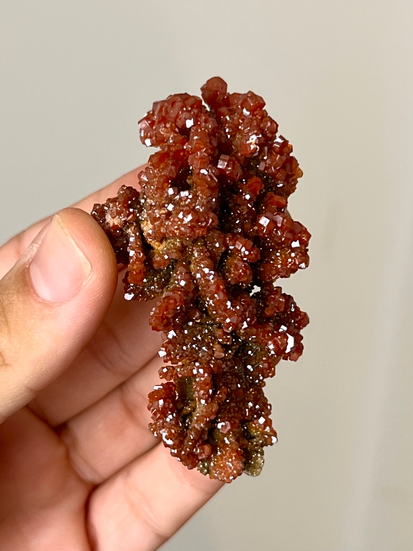 Vanadinite sur Baryte brute 3