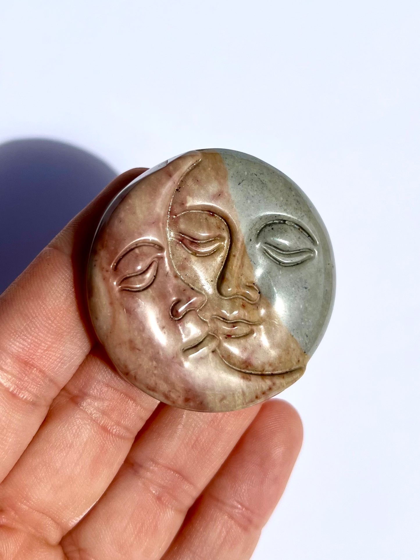 Sculpture Lune et Soleil en Agate Alashan 2