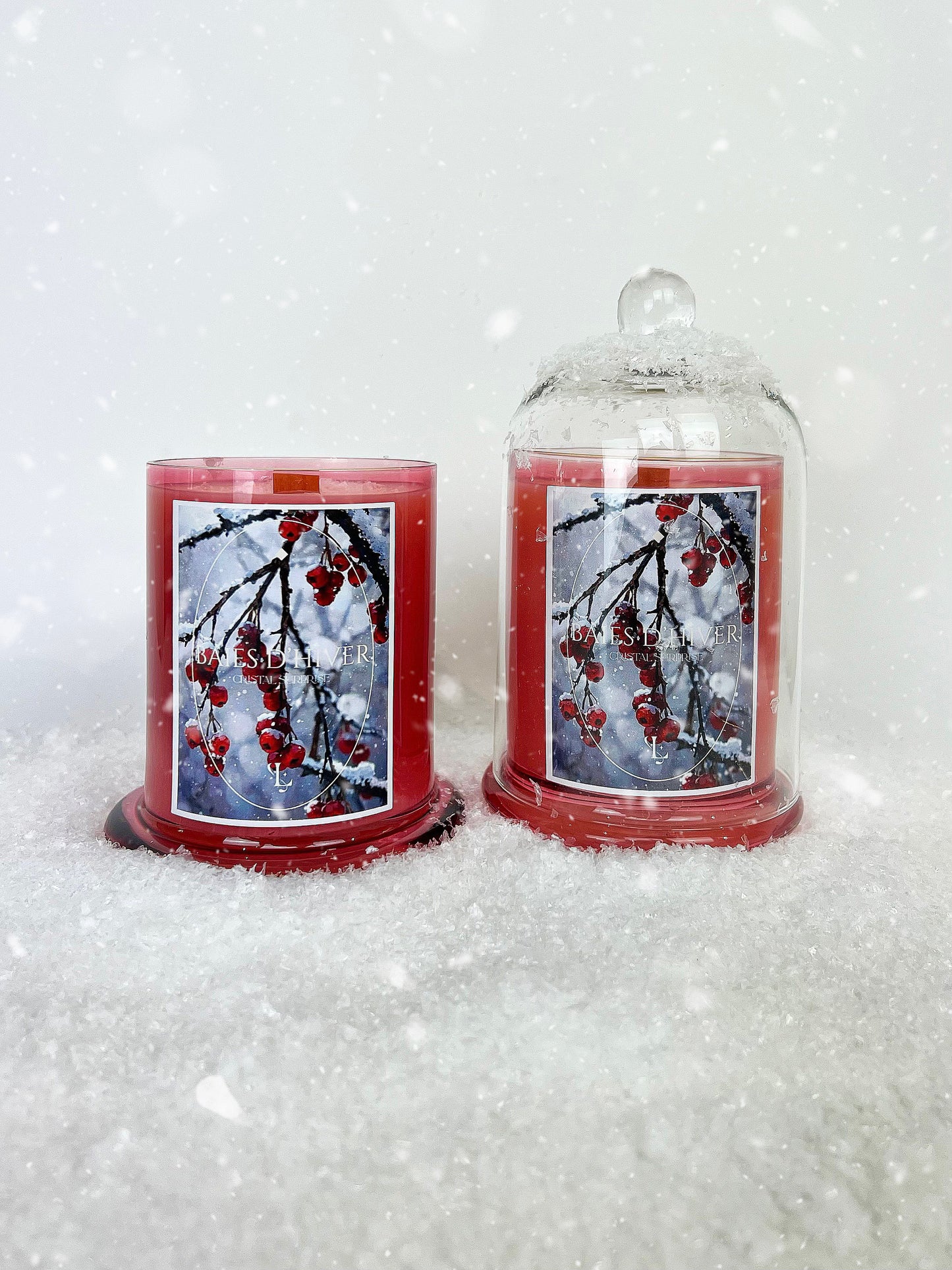 Bougie Baies d'Hiver | Cristal surprise | Collection de Noël