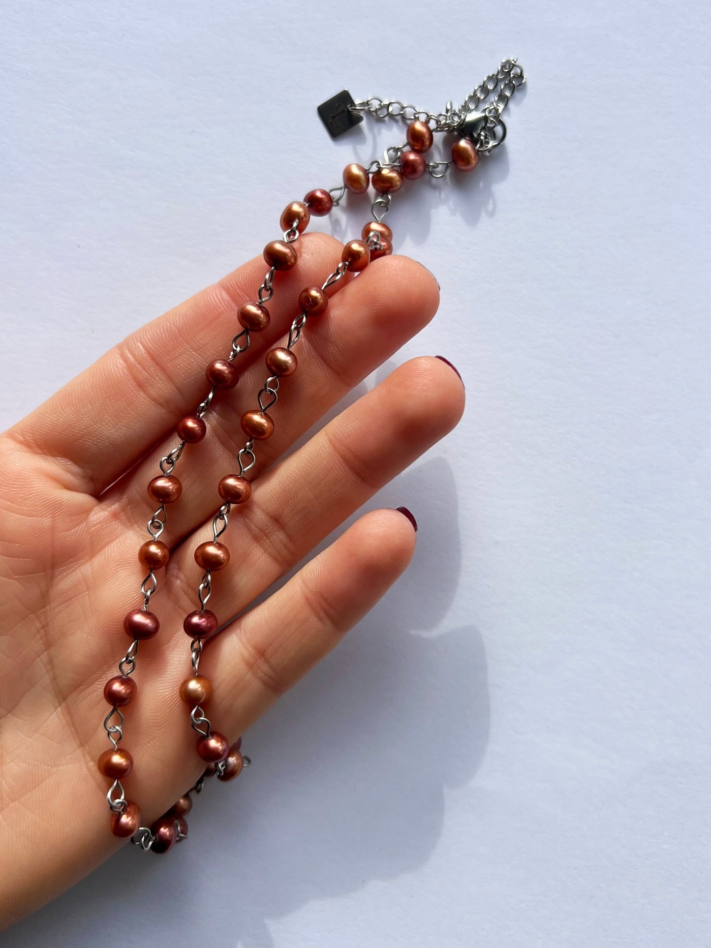 Collier Sirène marron caramel