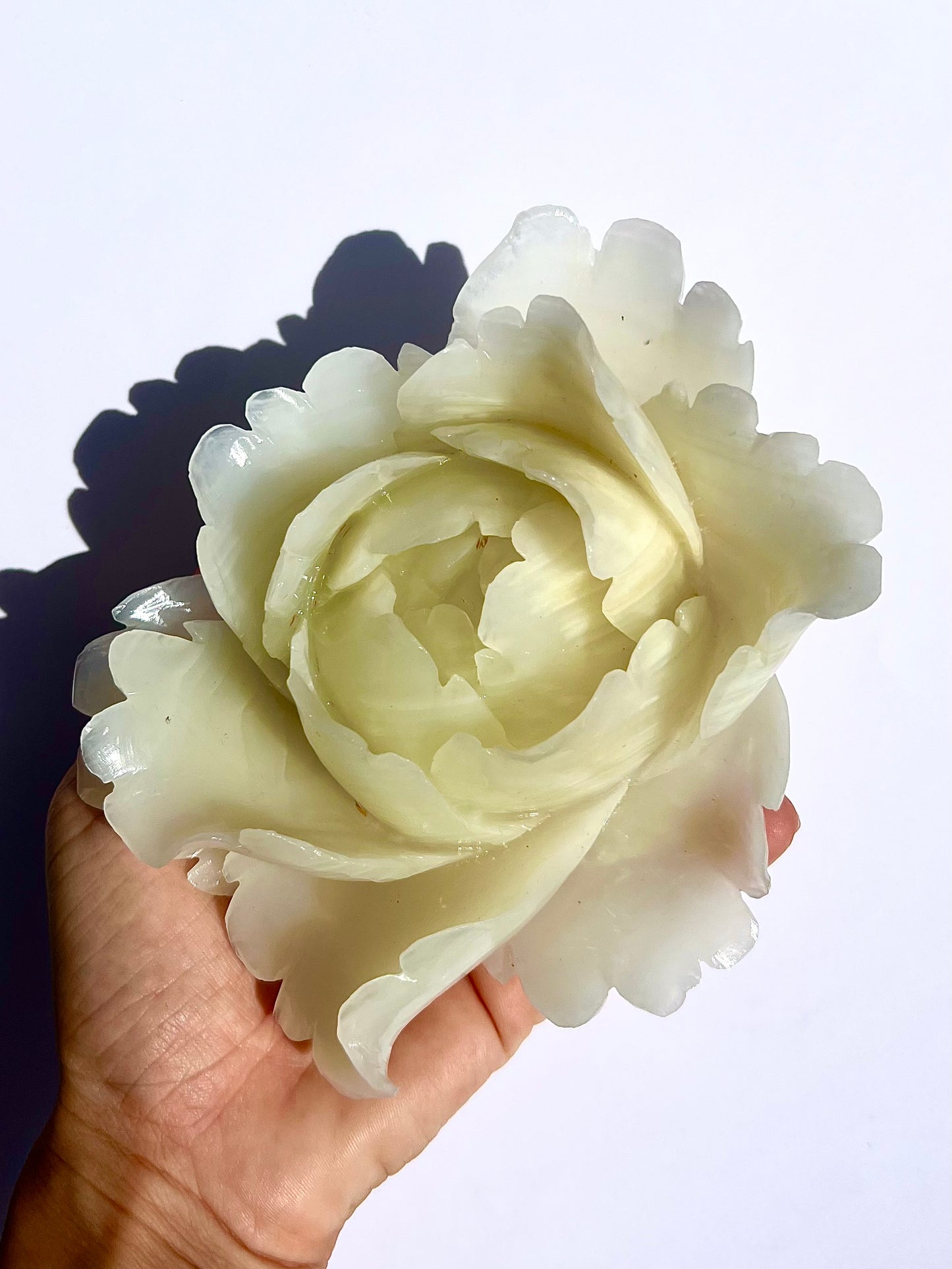 Fleur en Jade vert