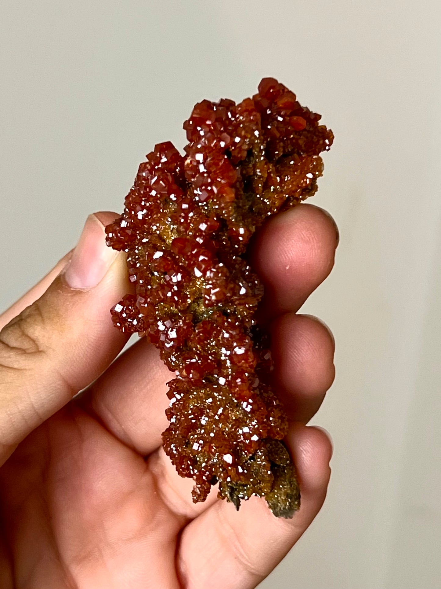 Vanadinite sur Baryte brute 3