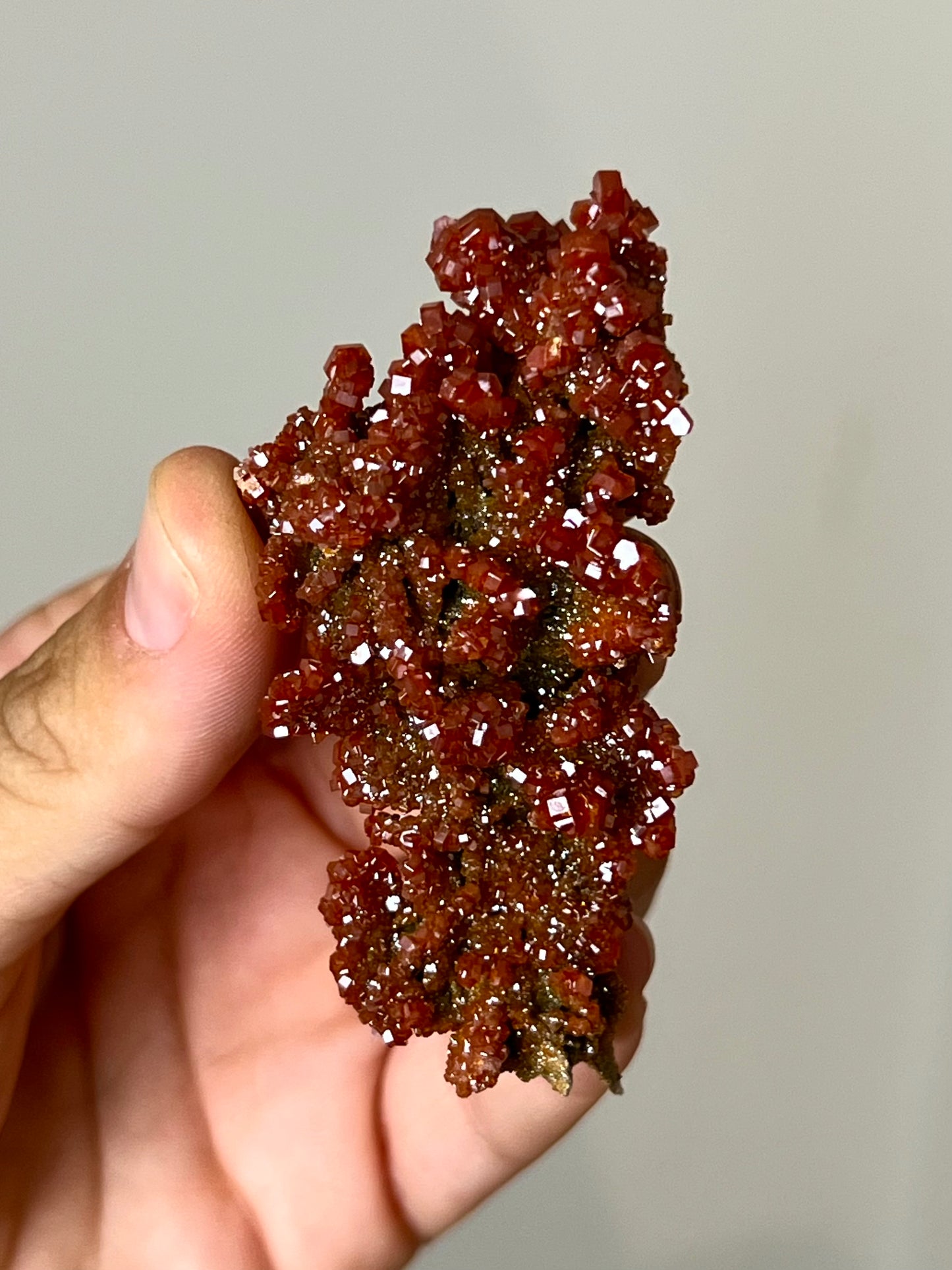 Vanadinite sur Baryte brute 3