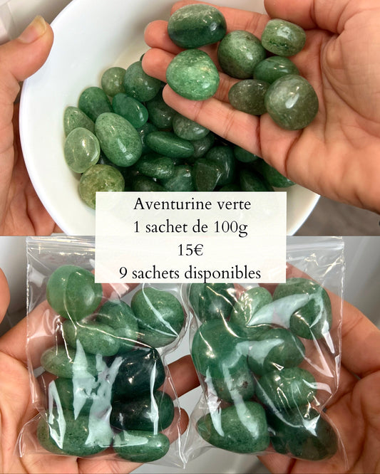 Pierre roulée Aventurine verte