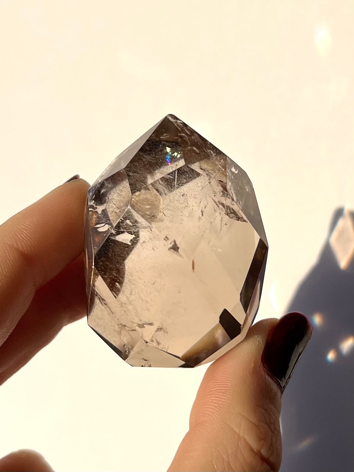 Forme libre facettée Quartz fumé 4