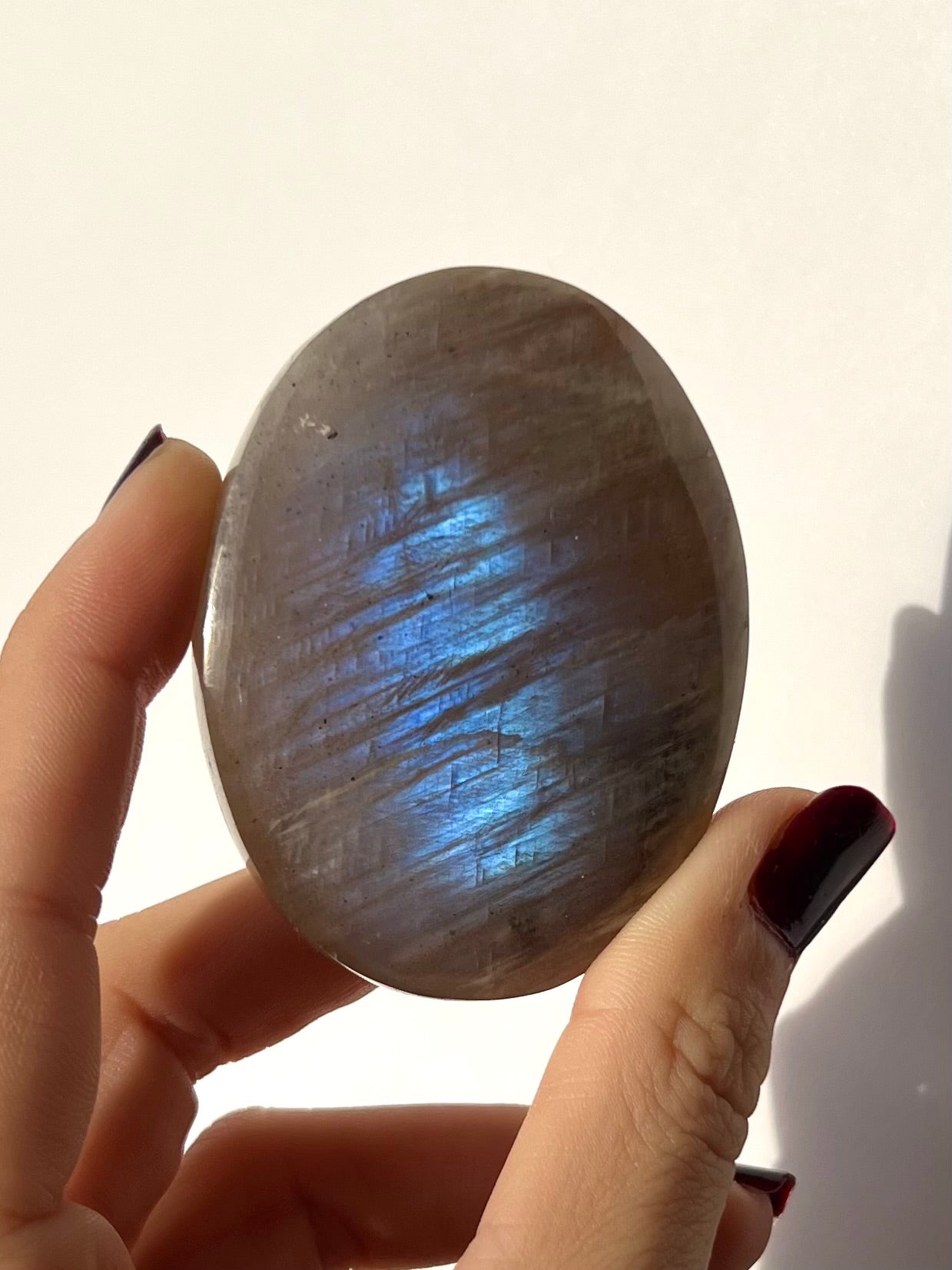 Galet de Pierre de Lune bleutée 7