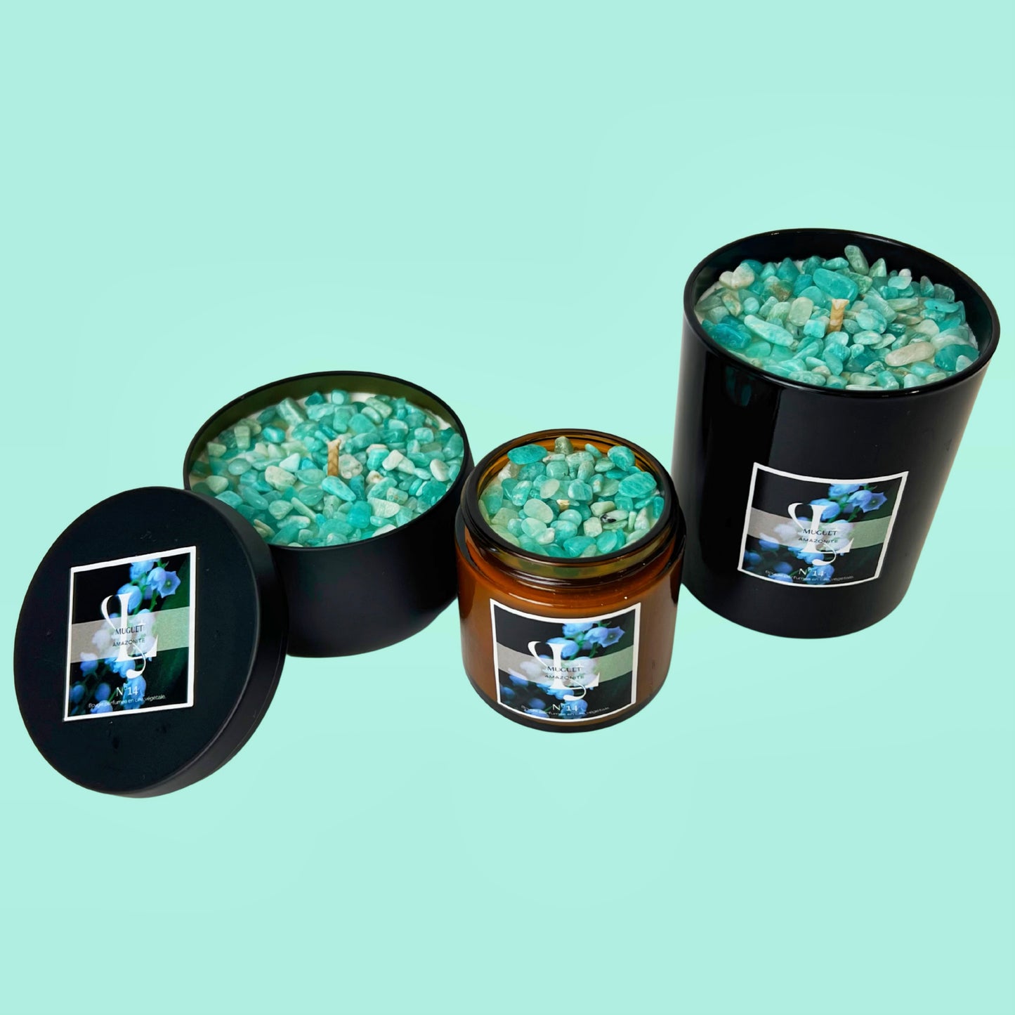 Bougie N°14 Muguet / Amazonite