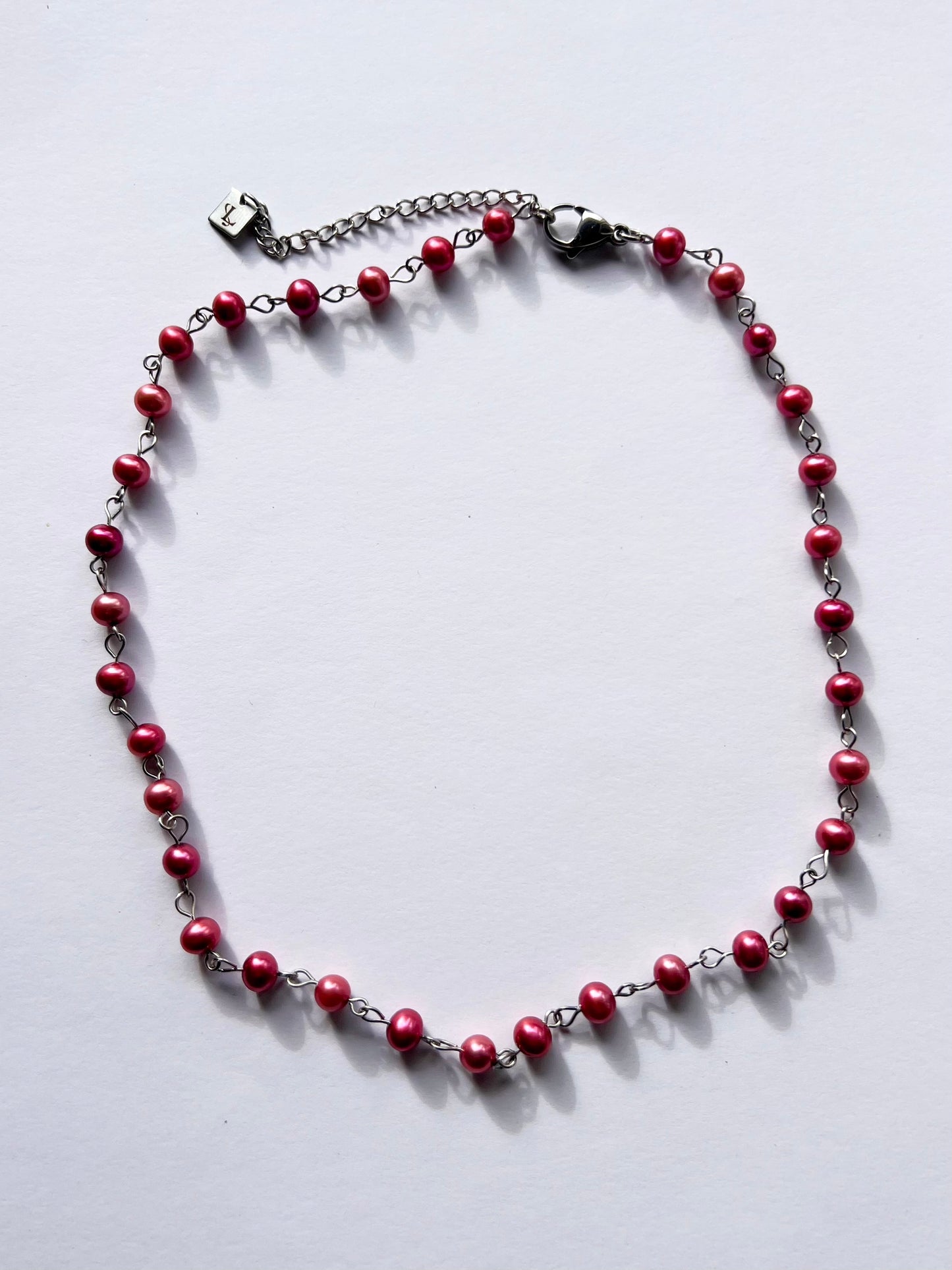 Collier Sirène rose cerise