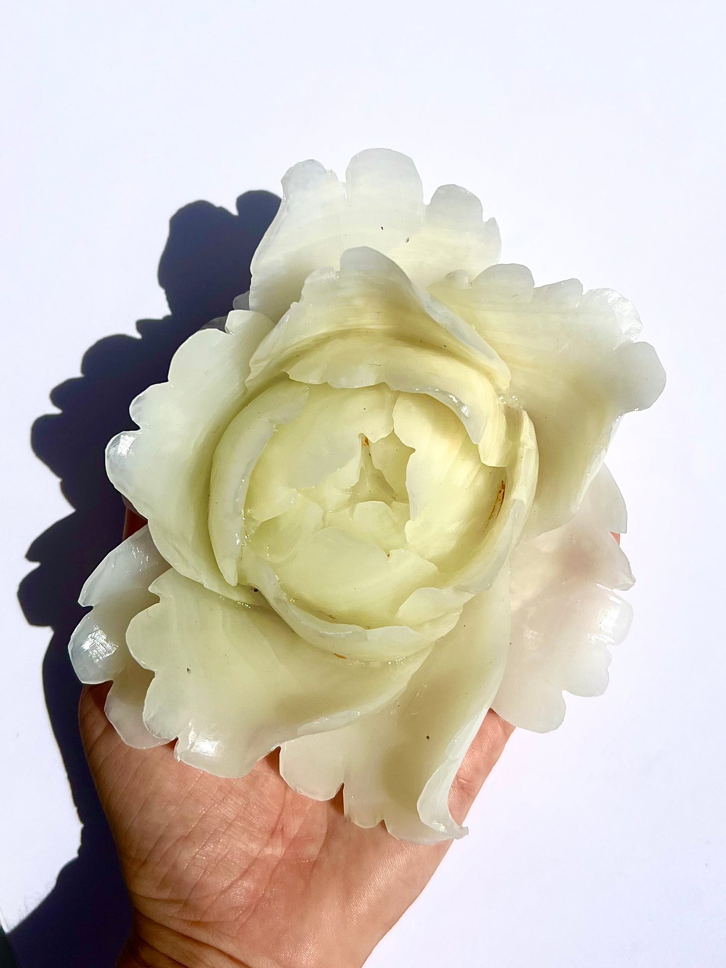 Fleur en Jade vert