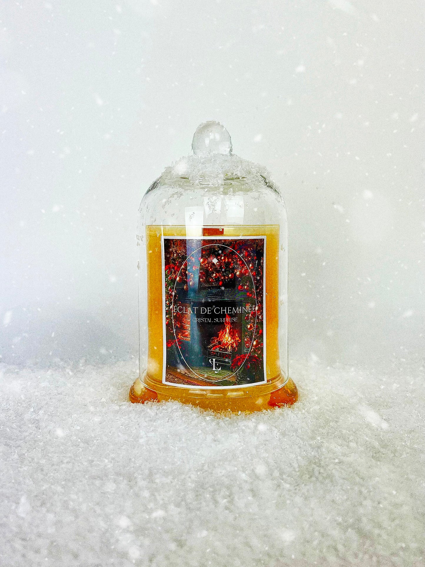 Bougie Éclat de cheminée | Cristal surprise | Collection de Noël