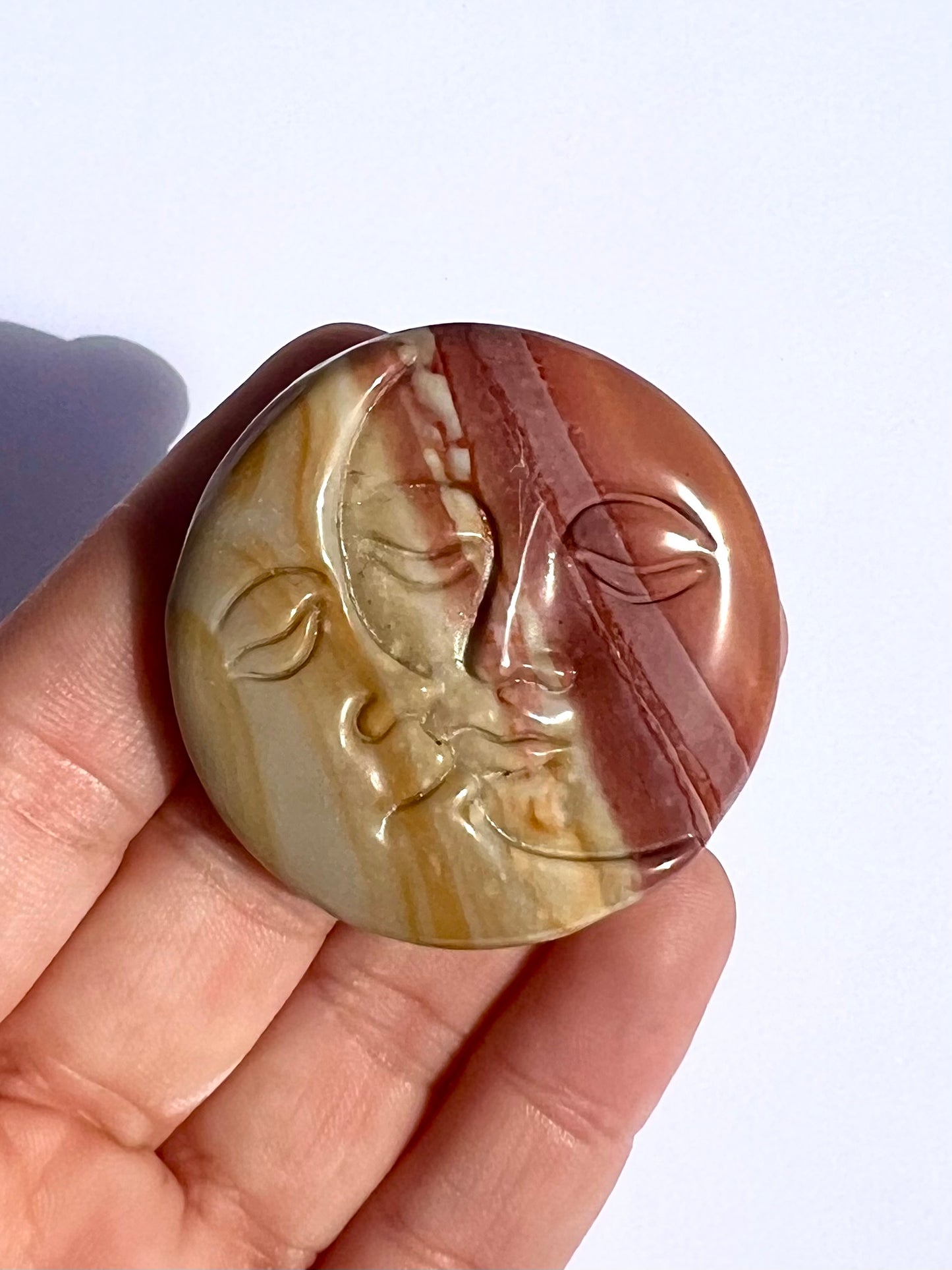 Sculpture Lune et Soleil en Agate Alashan 3