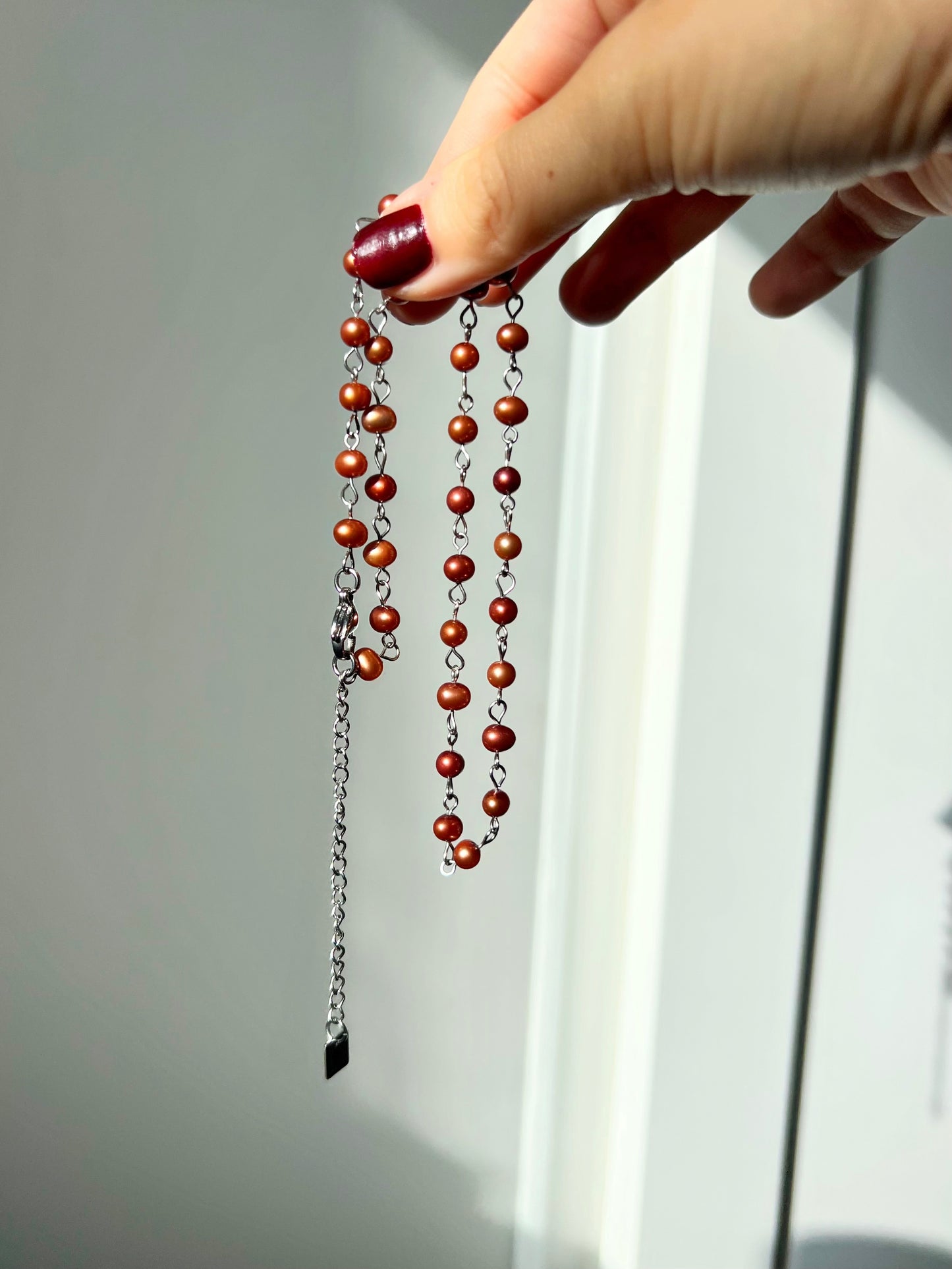 Collier Sirène marron caramel