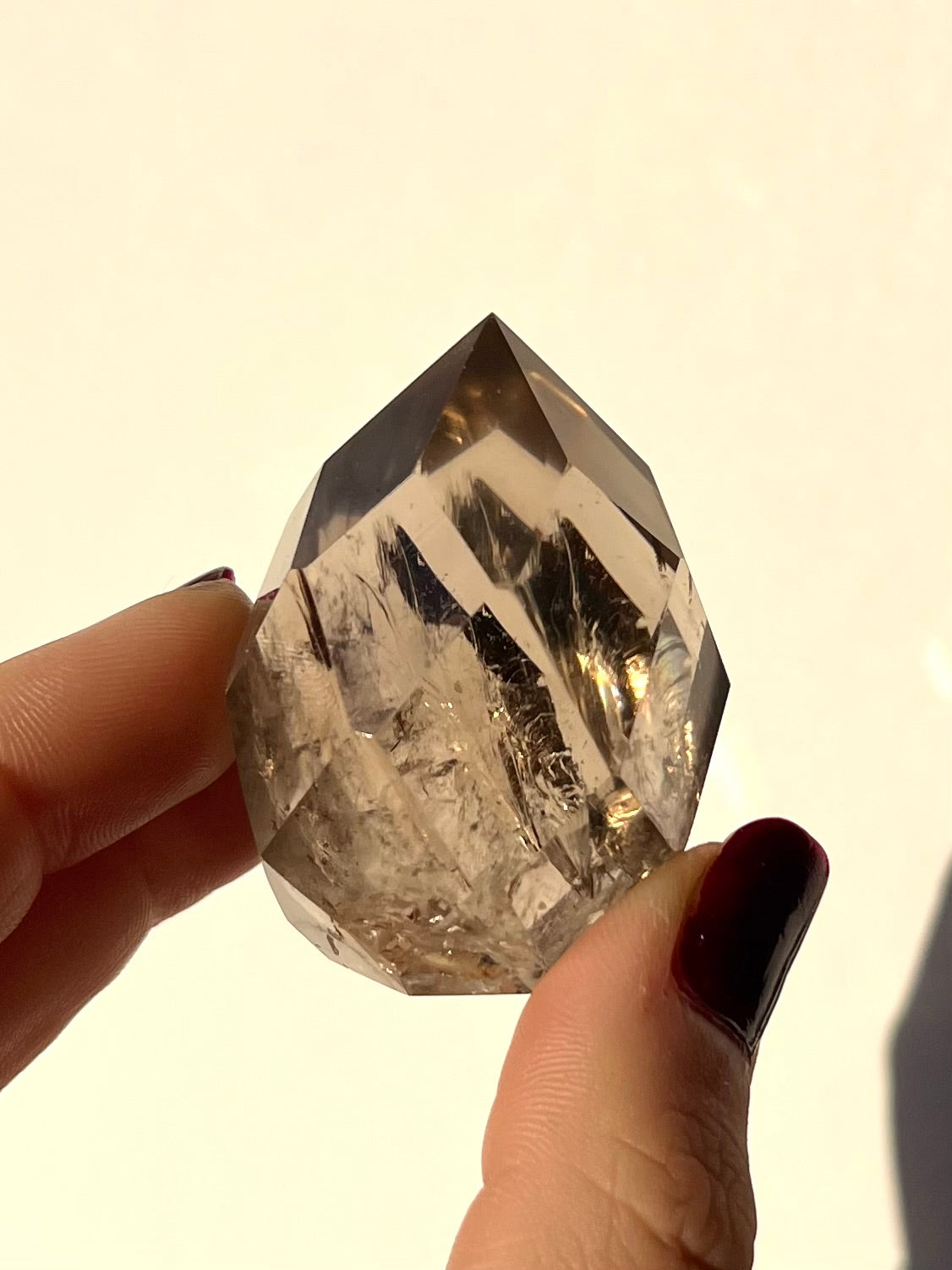 Forme libre facettée Quartz fumé 5