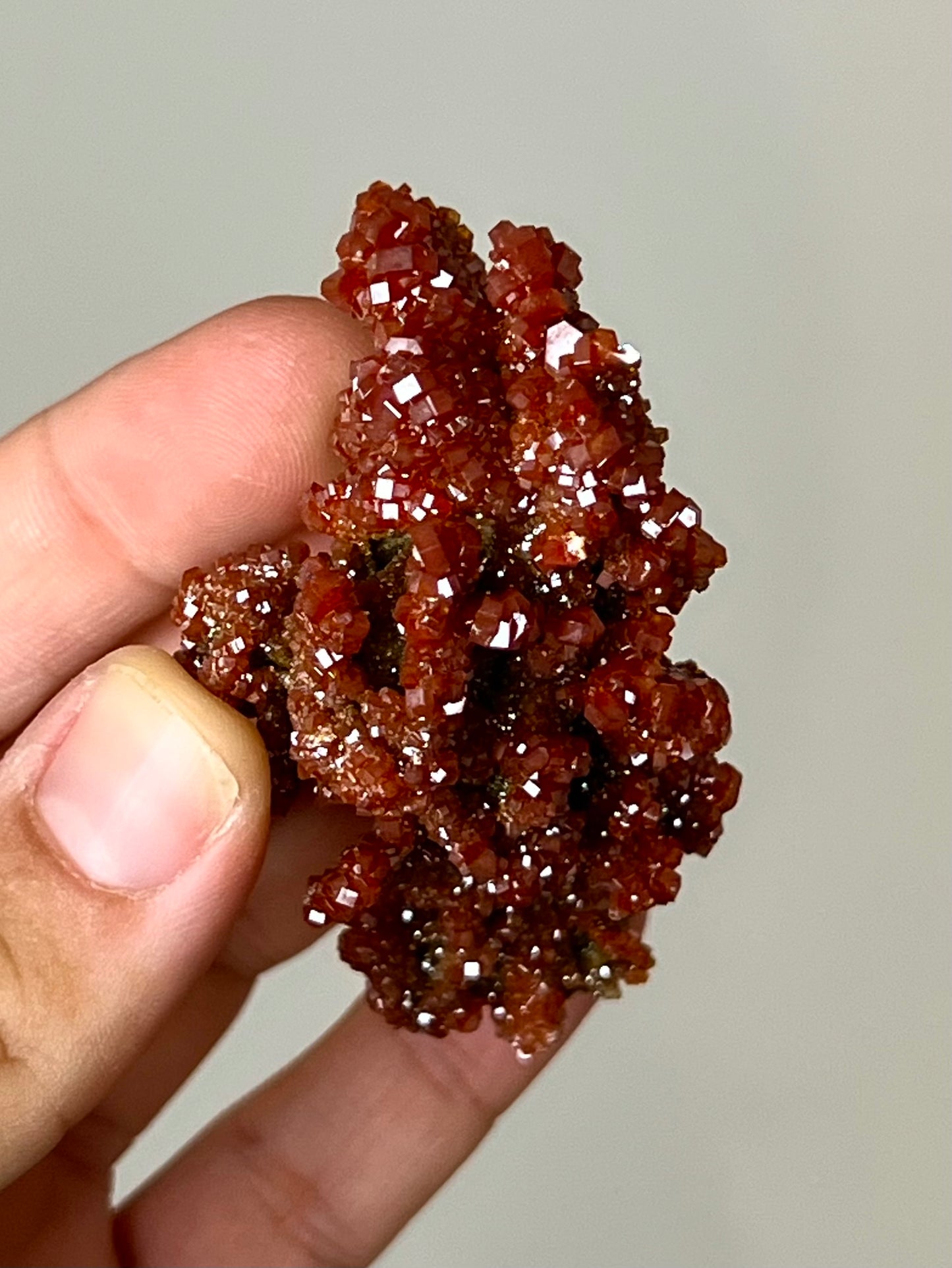 Vanadinite sur Baryte brute 3