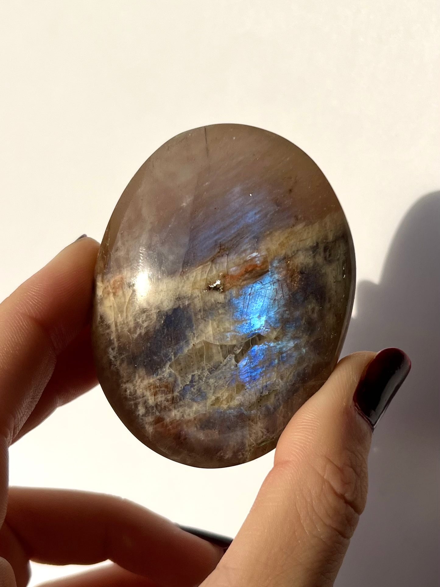 Galet de Pierre de Lune bleutée 6