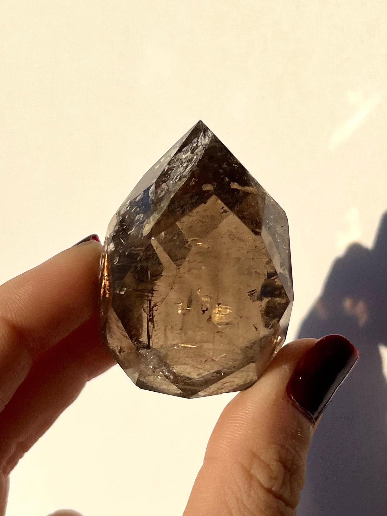 Forme libre facettée Quartz fumé 10