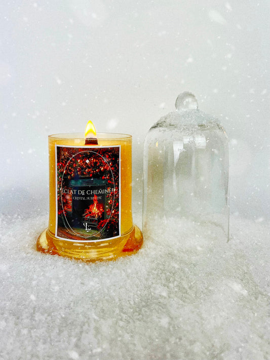 Bougie Éclat de cheminée | Cristal surprise | Collection de Noël