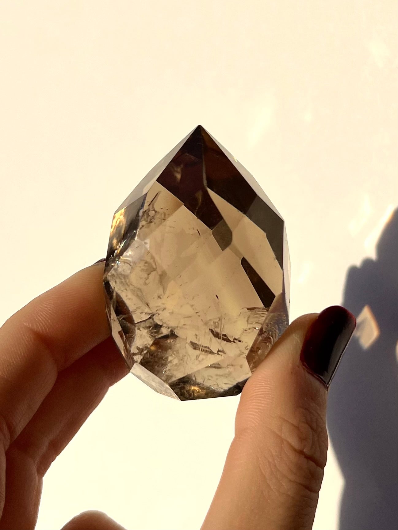 Forme libre facettée Quartz fumé 7