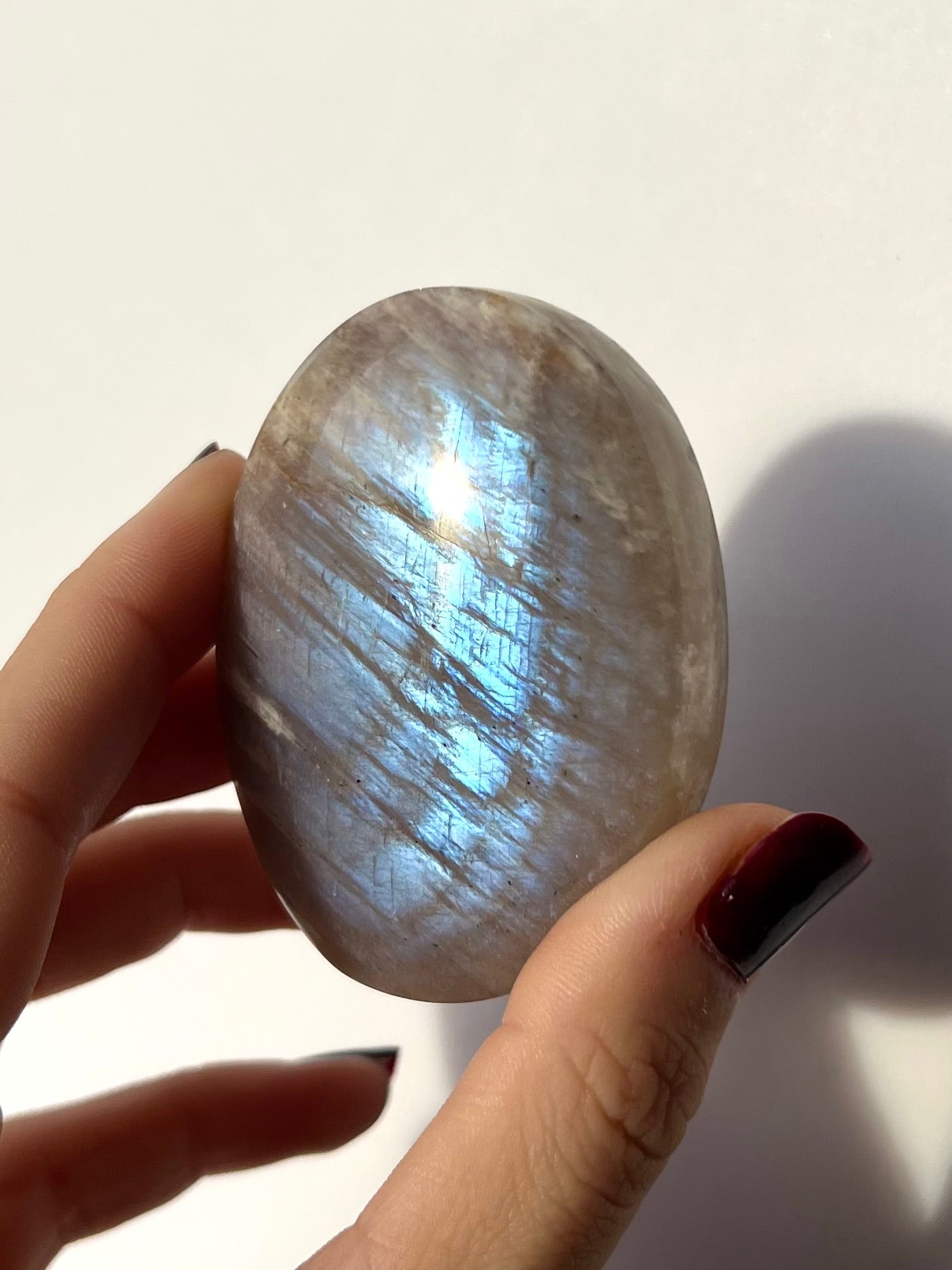 Galet de Pierre de Lune bleutée 7
