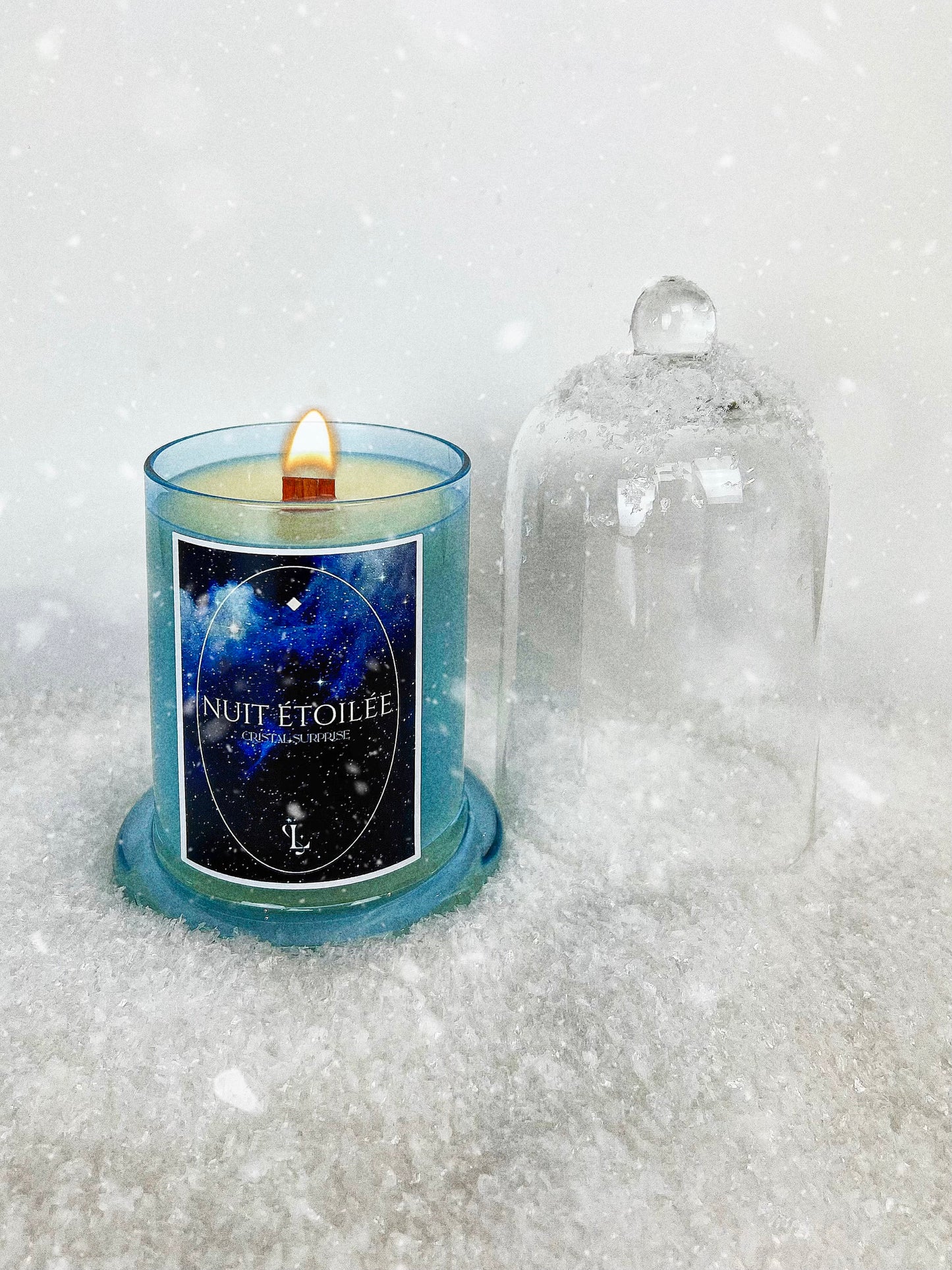 Bougie Nuit étoilée | Cristal surprise | Collection de Noël