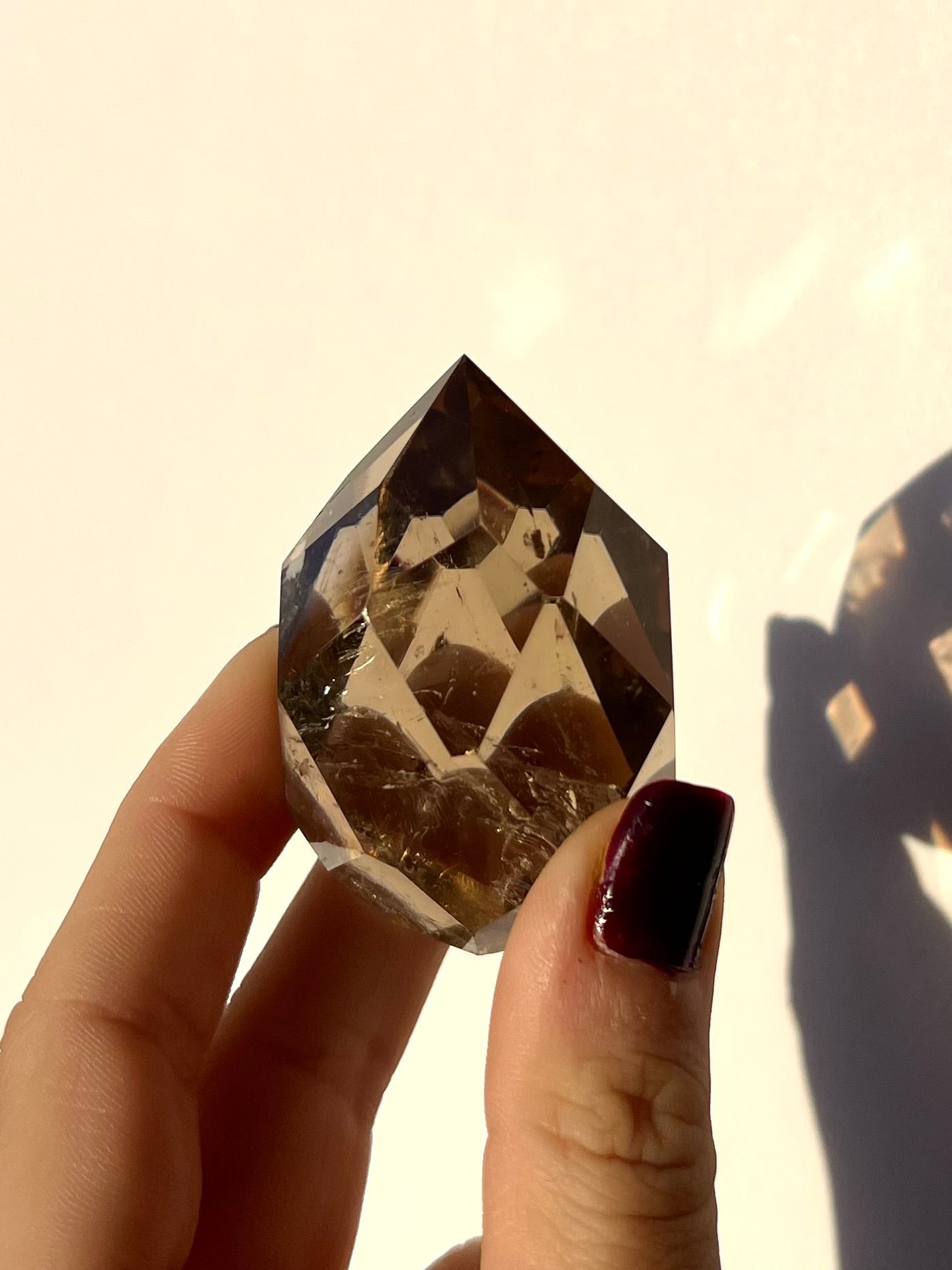 Forme libre facettée Quartz fumé 7