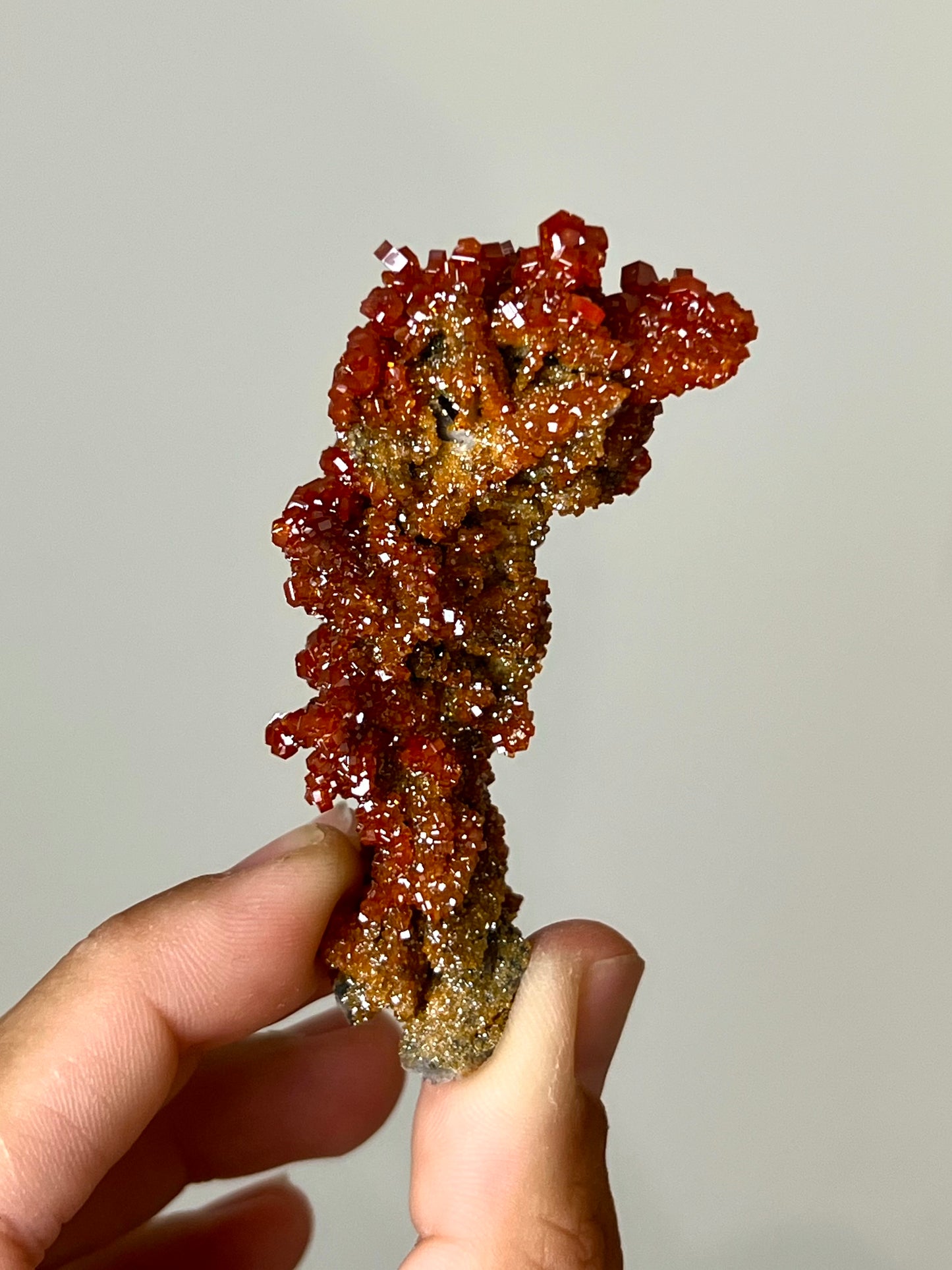 Vanadinite sur Baryte brute 3