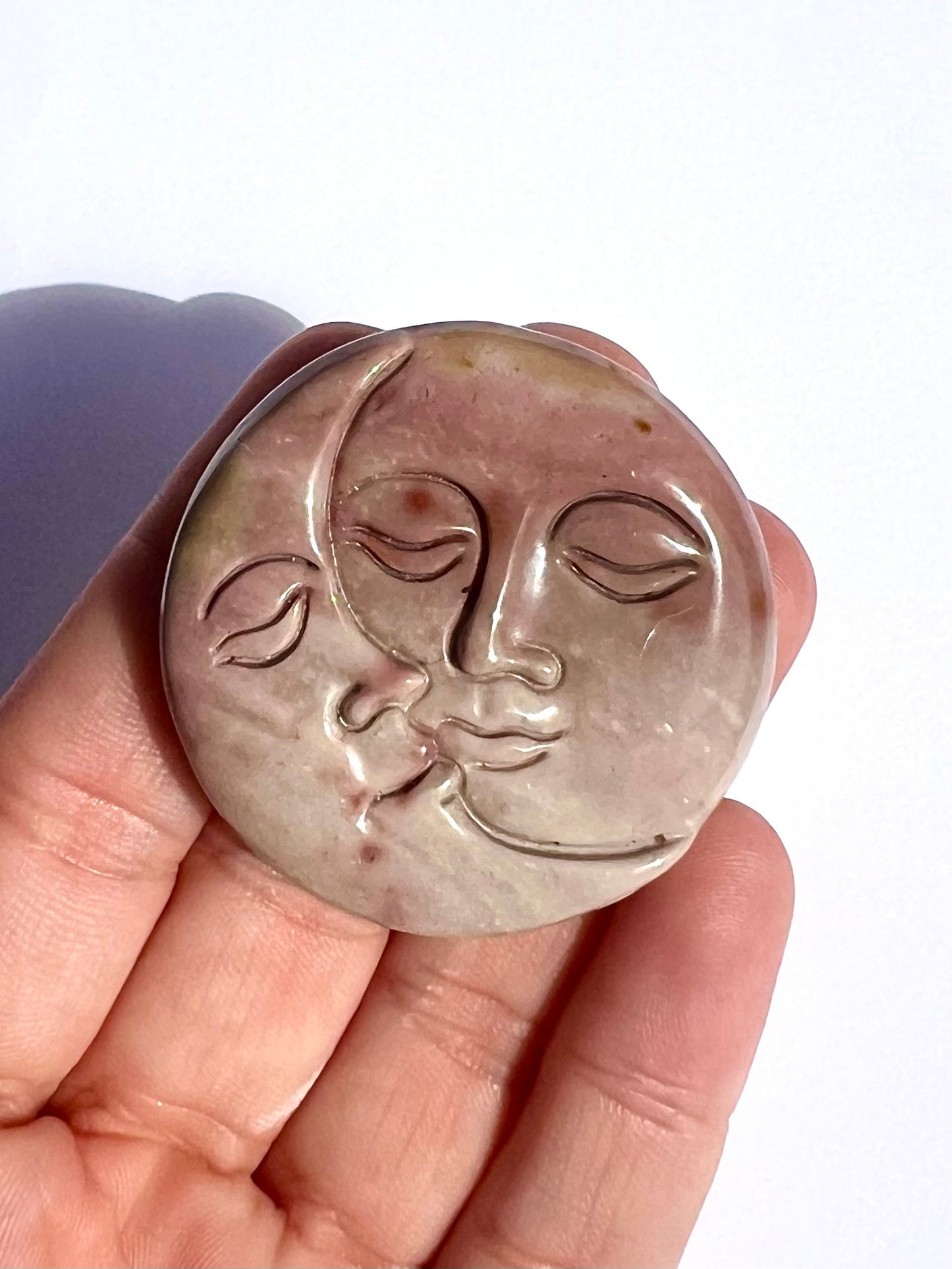 Sculpture Lune et Soleil en Agate Alashan 1