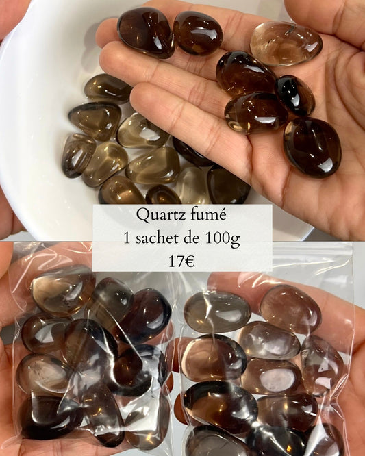 Pierres roulées de Quartz fumé