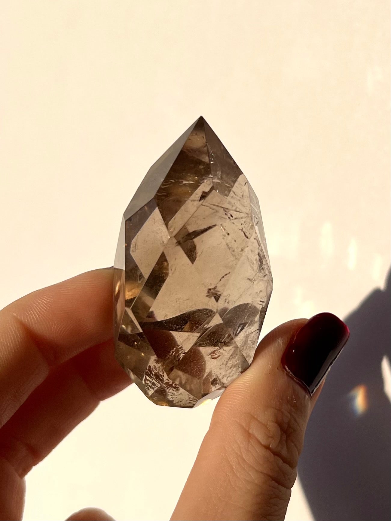 Forme libre facettée Quartz fumé 8