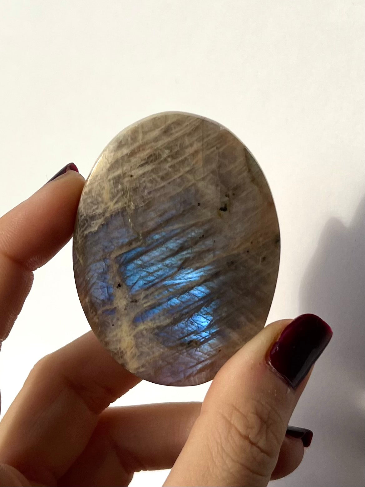 Galet de Pierre de Lune bleutée 11