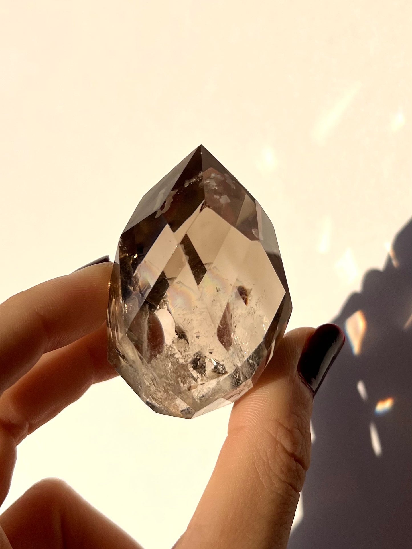 Forme libre facettée Quartz fumé 9