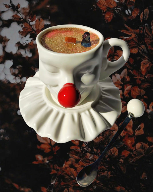 Bougie Clown blanc | Confiture de prune | Collection Halloween