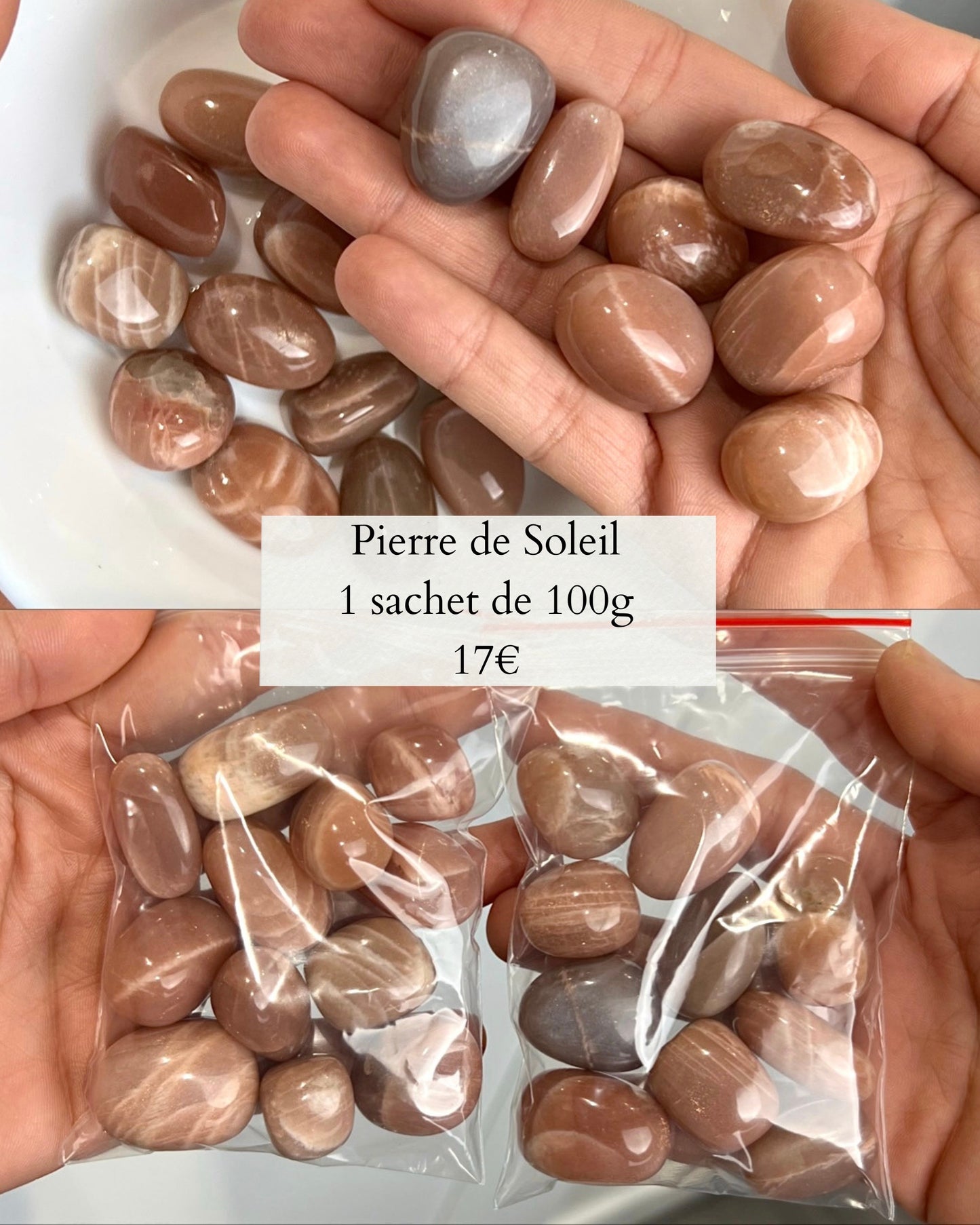 Pierres roulées de pierre de Soleil / Héliolite