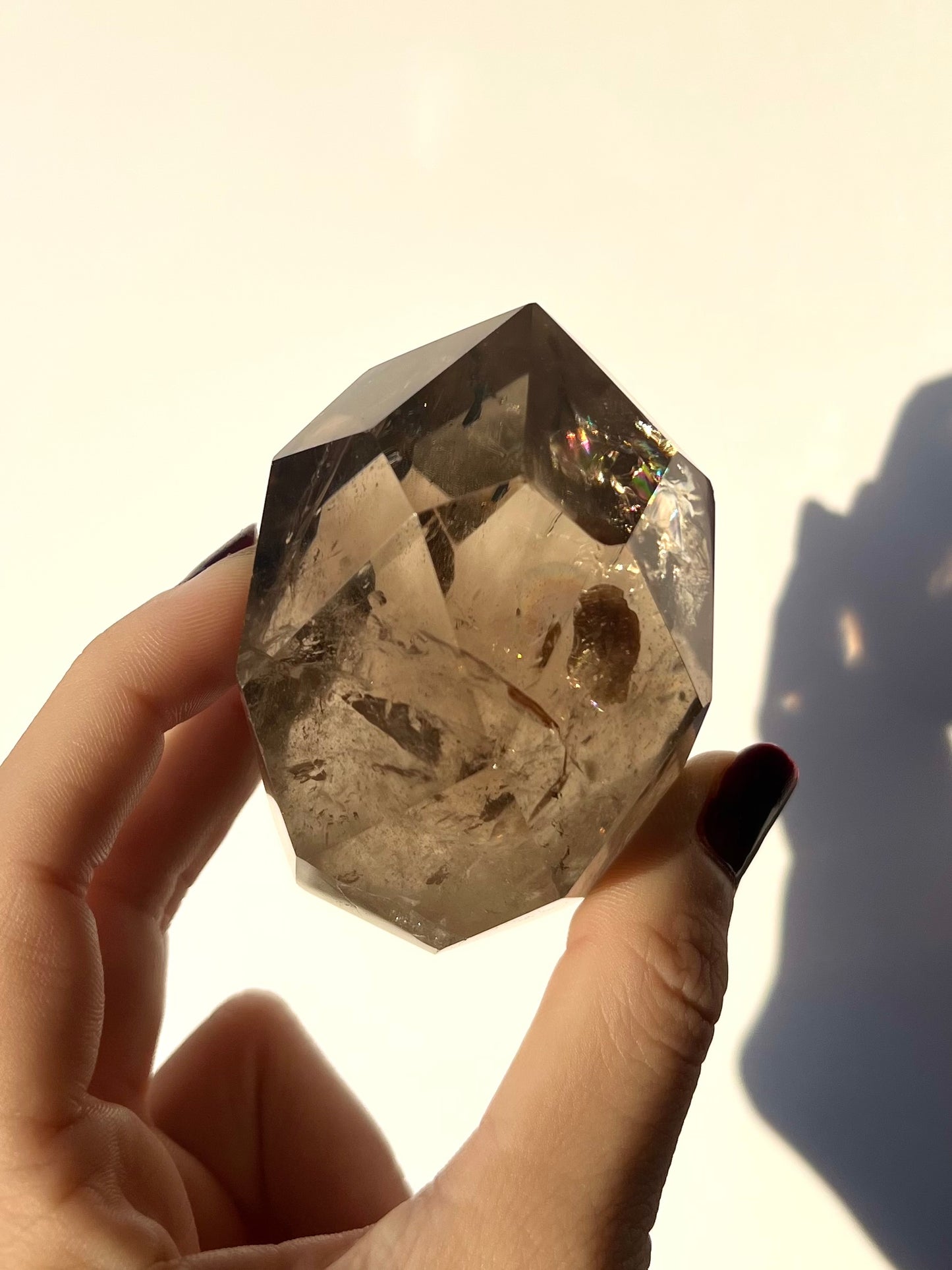 Forme libre facettée Quartz fumé 3