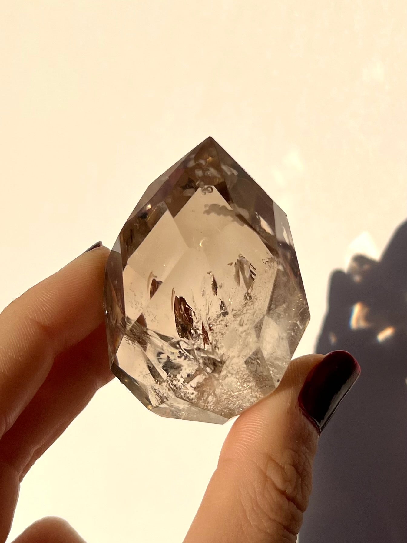 Forme libre facettée Quartz fumé 9