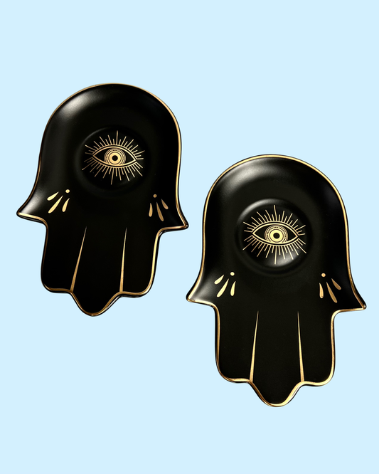 Coupelle Nazar et main de Fatma noire | Collection Nazar