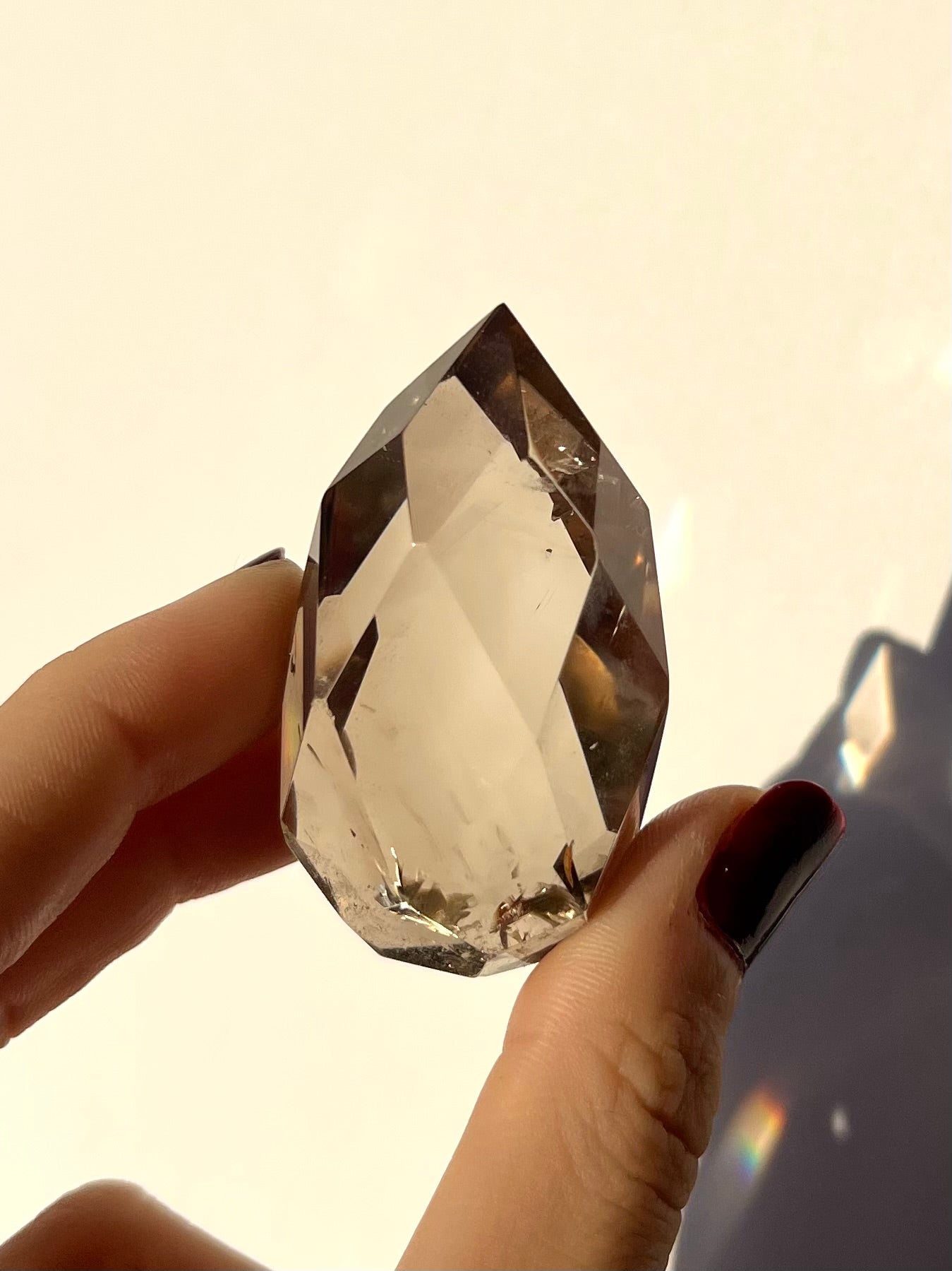 Forme libre facettée Quartz fumé 6