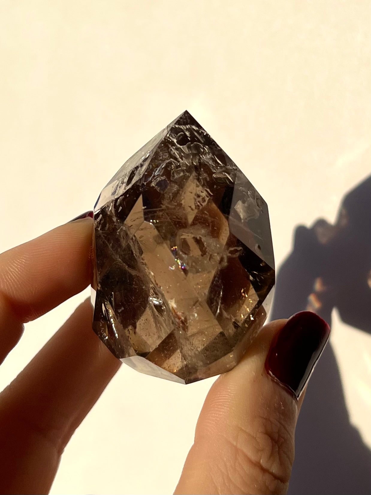 Forme libre facettée Quartz fumé 10