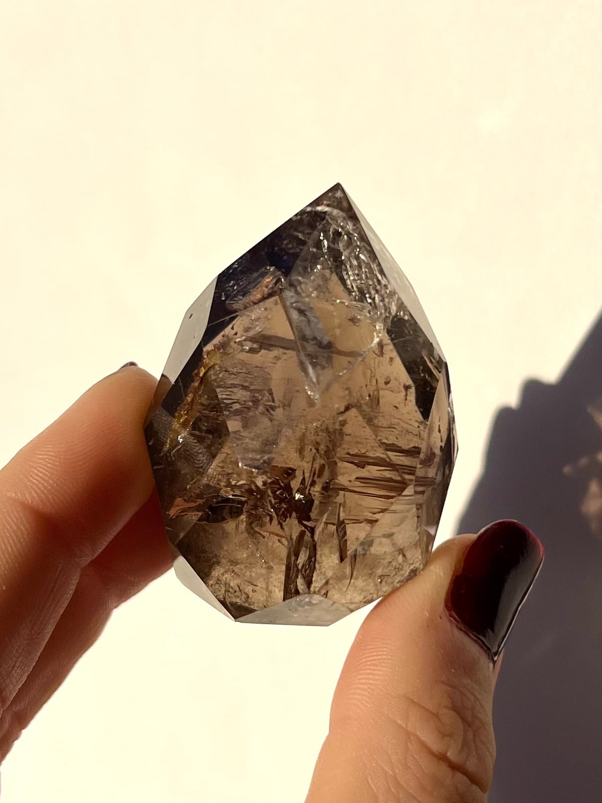 Forme libre facettée Quartz fumé 10