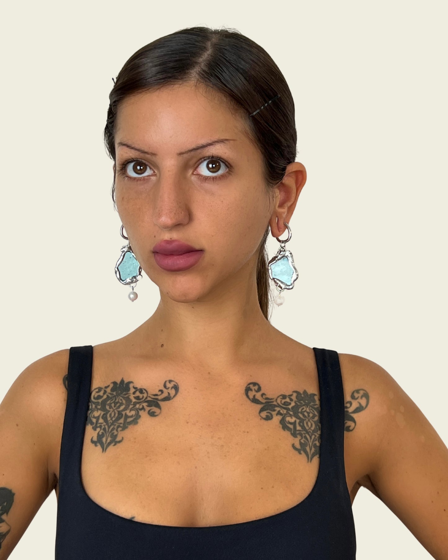 Boucles d'oreilles Flavie | Collection Lunaris Bijoux x Lunaris Vitraux